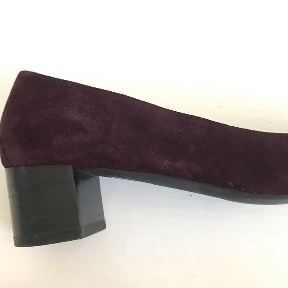 Aquatalia maroon block heel pumps Sz 8 - Picture 4 of 9
